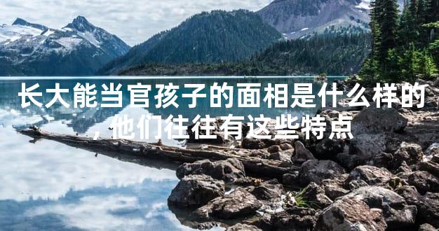 长大能当官孩子的面相是什么样的,他们往往有这些特点